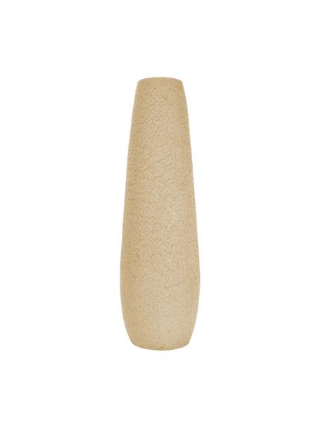 Vase à poser au sol couleur sable Elegance, Polyrésine, Couleur sable, Ø 14 x haut. 46 cm