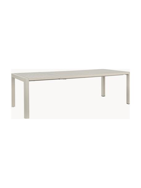 Uitschuifbare tuintafel Kiplin, 180 - 240 x 100 cm, Gepoedercoat aluminium, Lichtbeige, B 180/240 x D 100 cm