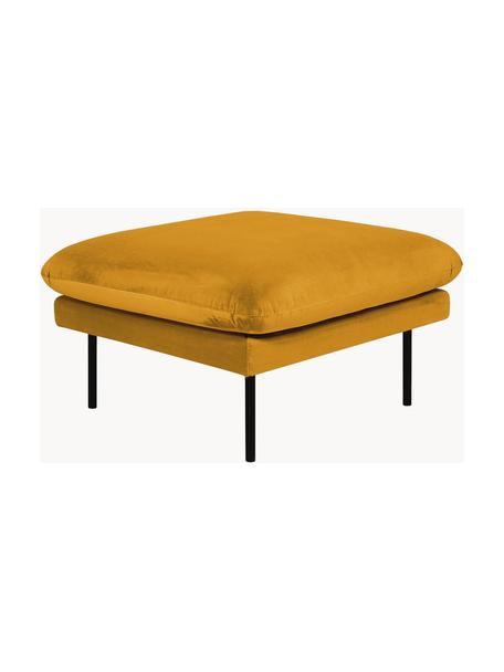 Sofa-Hocker Moby aus Samt, Bezug: Samt (Hochwertiger Polyes, Gestell: Massives Kiefernholz, FSC, Samt Senfgelb, B 78 x T 78 cm
