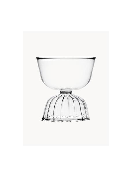 Bicchieri cocktail fatti a mano Tutu 2 pz, Vetro borosilicato, Trasparente, Ø 10 x Alt. 11 cm, 280 ml