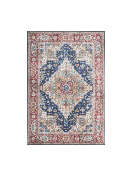Tapis Sylla, 100 % polyester, Bleu, rouge, larg. 160 x long. 230 cm (taille M)