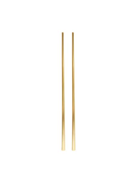 Palillos chinos de acero inoxidable Shine, 2 pares, Acero inoxidable

La cubertería está hecha de acero inoxidable. Por tanto, es duradera, inoxidable y resistente a las bacterias., Dorado, L 23 cm