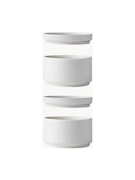 Set 4 stoviglie Setomono, Terracotta, Bianco latte, Set in varie misure