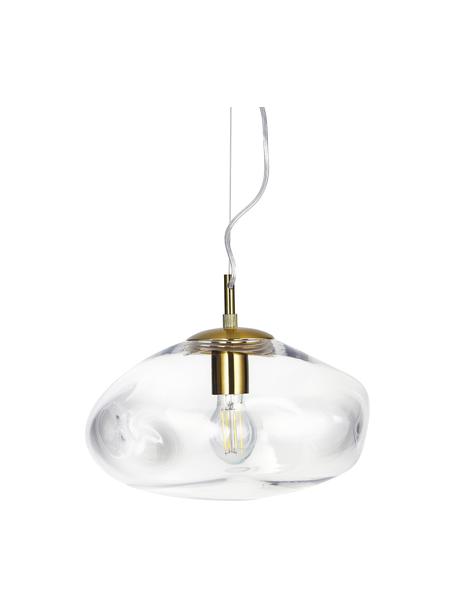 Suspension Amora, Transparent, couleur laitonnée, Ø 35 x haut. 20 cm