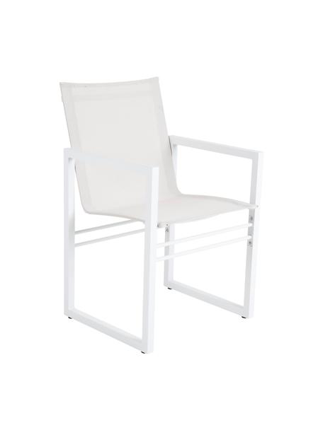 Chaise de jardin Vevi, Blanc, larg. 57 x prof. 54 cm