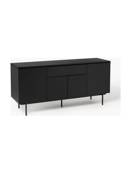 Aparador de madera Elona, Estructura: tablero de fibras de dens, Negro, An 160 x Al 75 cm