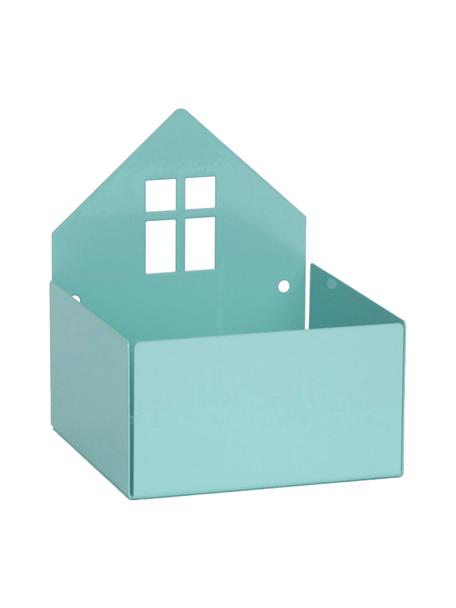 Úložná škatuľa Town House, Kov práškovaný farbou, Modrá, Š 11 x V 13 cm