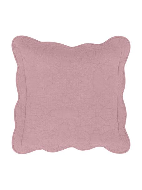 Geborduurde kussenhoes Madlon van katoen in lila, 100% katoen, Lila, B 45 x L 45 cm