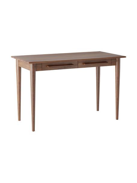 Escritorio con cajones de madera de mango Paul, Parte trasera: tablero de fibras de dens, Madera de mango, An 120 x Al 76 cm