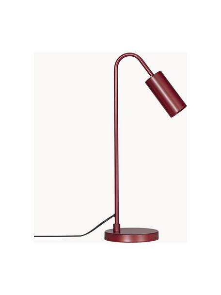 Grosse Tischlampe Curve, Dunkelrot, B 23 x H 51 cm