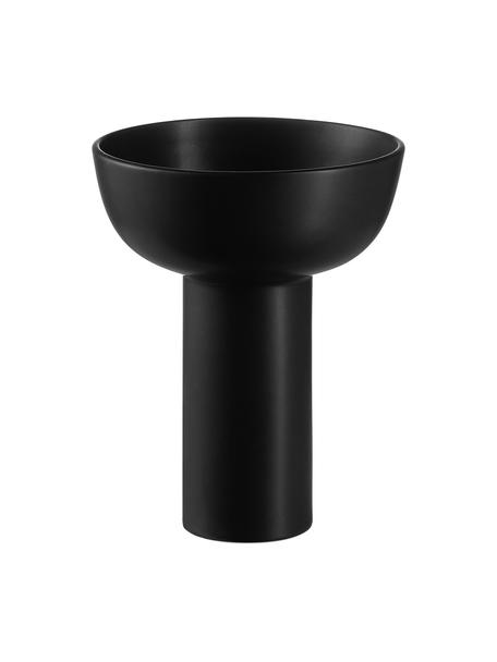 Jarrón Miyabi, Gres, Negro, Ø 17 x Al 21 cm