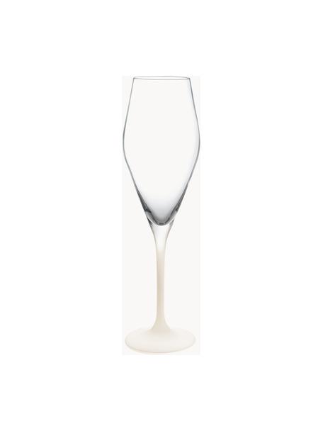Flûtes à champagne en cristal Manufacture Rock, 4 pièces, Cristal, Transparent, blanc, Ø 7 x haut. 25 cm, 290 ml