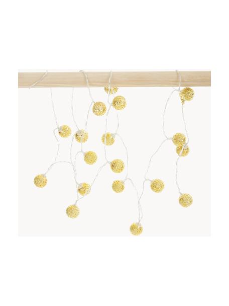 Solar Lichterkette Sunshine Glamour, 280 cm, 20 Lampions, Lampions: Metall, Goldfarben, L 280 cm