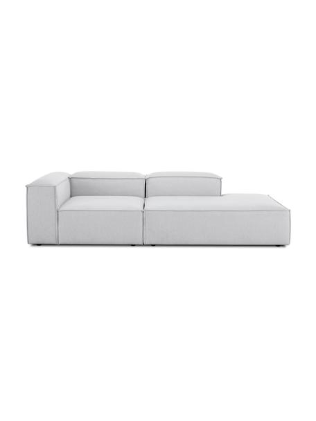 Modulare Ottomane Lennon, Bezug: 100% Polyester Der strapa, Gestell: Massives Kiefernholz, FSC, Webstoff Hellgrau, B 269 x T 119 cm, Rückenlehne links