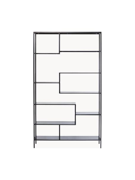 Regał z metalu Loft, Korpus: stal malowana proszkowo, Czarny, S 115 x W 195 cm