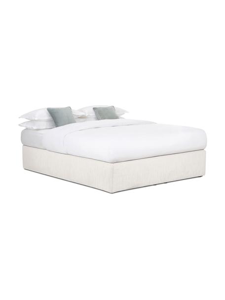 Letto a molle Enya, Materasso: nucleo a 5 zone di molle , Struttura: legno di pino massiccio, , Piedini: materiale sintetico, Tessuto greige, Larg. 160 x lung. 200 cm, grado di durezza H3