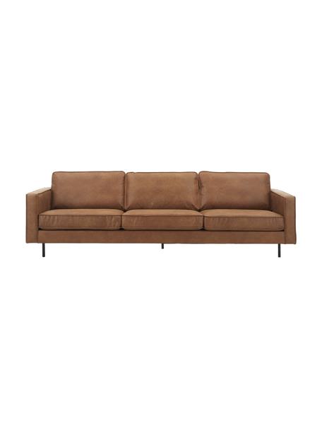 Sofa Hunter (3-Sitzer) aus recyceltem Leder, Bezug: Recyceltes Leder (70% Led, Gestell: Massives Kiefernholz, FSC, Leder Braun, B 264 x T 90 cm