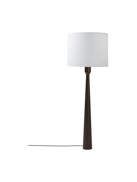 Stojacia lampa z tmavého jaseňového dreva Jascha, Tmavé drevo, Ø 50 x V 145 cm