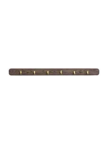 Appendiabiti in legno di quercia Inverness, Asta: legno di quercia laccato , Legno di quercia, dorato, Larg. 65 cm