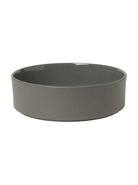 Centrotavola grigio scuro opaco/lucido Pilar, Ø27 cm, Ceramica, Grigio scuro, Ø 27 cm