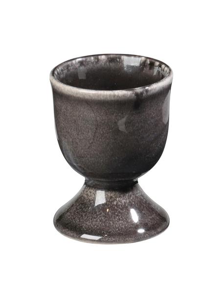Coquetier fait main Nordic Coal, 4 pièces, Grès cérame, Brun, Ø 5 x haut. 6 cm