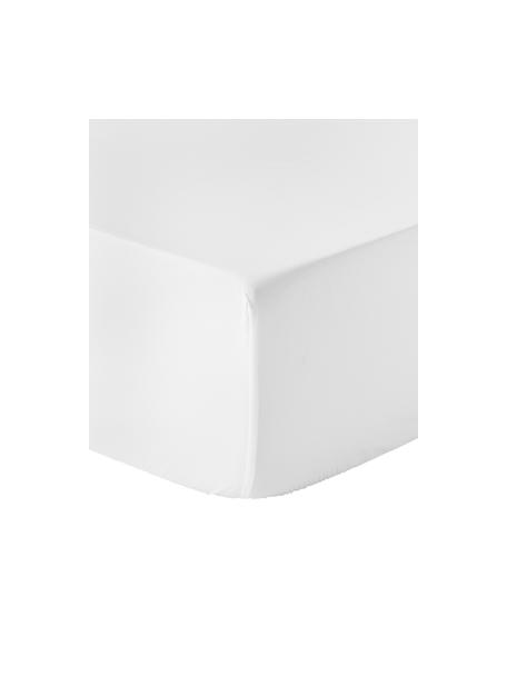 Spannbettlaken Elsie, Baumwollperkal, Webart: Perkal, Weiß, B 90 x L 200 cm