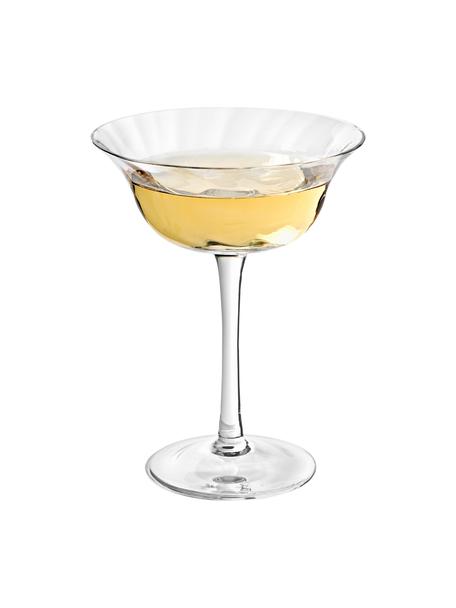 Ručne fúkané poháre na šampanské Swirl, 4 ks, Sklo, Priehľadná, Ø 12 x V 16 cm, 200 ml