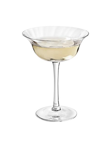 Ručně foukané sklenice na šampaňské, Swirl, 4 ks, Sklo, Transparentní, Ø 12 cm, V 16 cm, 200 ml