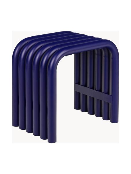 Sgabello Nokk, Acciaio verniciato a polvere, Blu royal, Larg. 43 x Alt. 43 cm