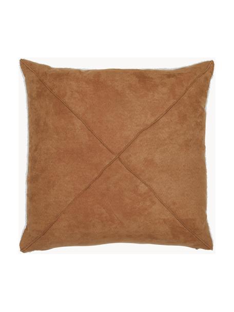 Vankúš s koženým vzhľadom Tahoe, 100 % polyester, Svetlohnedá, Š 50 x D 50 cm