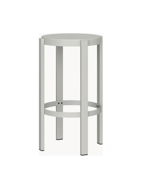 Tabouret de bar en métal Doon, haut. 65 cm, Acier, revêtement par poudre, Gris clair, Ø 35 x haut. 65 cm