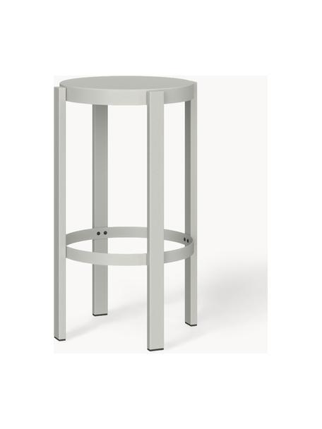 Tabouret de bar en métal Doon, haut. 65 cm, Acier, revêtement par poudre, Gris clair, Ø 35 x haut. 65 cm