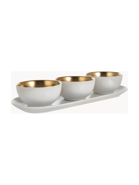 DLM - Set 2pz Ciotoline Antipastiera Aperitivo Foglie In Ceramica