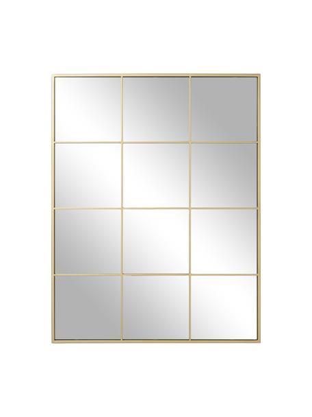 Štvorcové nástenné zrkadlo so zlatým kovovým rámom Clarita, Odtiene zlatej, Š 70 x V 90 cm