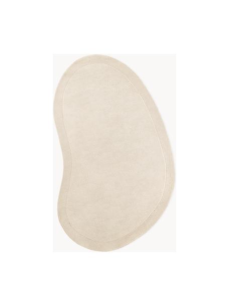 Tapis en laine de forme organique, tufté main Kadey, Beige clair, larg. 120 x long. 180 cm (taille S)