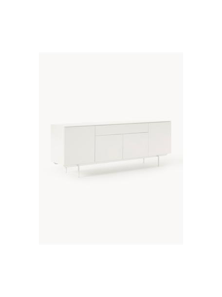 Aparador Elona, Estructura: tablero de fibras de dens, Patas: metal con pintura en polv, Blanco mate, An 200 x Al 75 cm