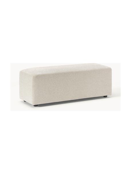 Pouf Melva, Tissu beige clair, larg. 99 x prof. 42 cm
