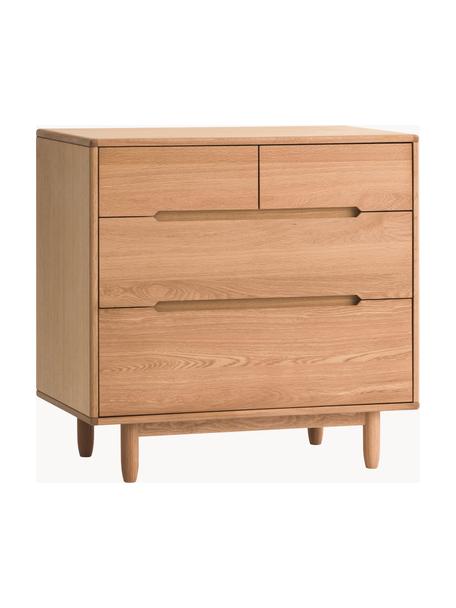 Holz-Wickelkommode Pure mit Schubladen, Eichenholz, Mitteldichte Holzfaserplatte (MDF), Eichenholz, B 87 x H 85 cm