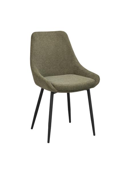 Chaises rembourrées Sierra, 2 pièces, Tissu vert, larg. 49 x prof. 55 cm