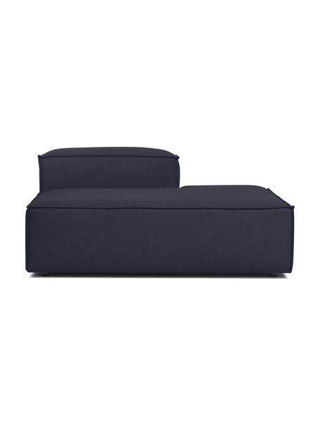 Ottomane-Modul Lennon, Bezug: 100% Polyester Der strapa, Gestell: Massives Kiefernholz, FSC, Webstoff Dunkelblau, B 150 x H 68 cm, Rückenlehne rechts