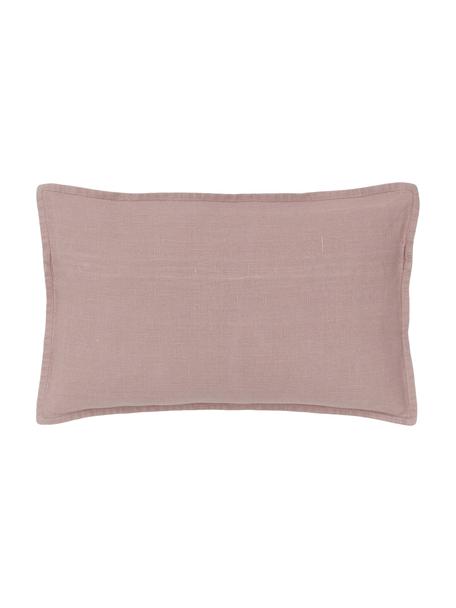 Poszewka na poduszkę z lnu Lanya, 100% len, Brudny różowy, S 30 x D 50 cm
