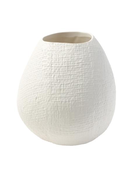 Ręcznie wykonany wazon z ceramiki Wendy, Ceramika, Kremowobiały, Ø 23 x W 24 cm