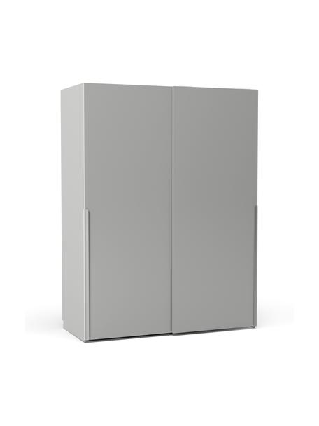 Modulaire schuifdeurkast Leon in grijs, 150 cm breed, meerdere varianten, Hout, grijs gelakt, Basis interieur, hoogte 200 cm