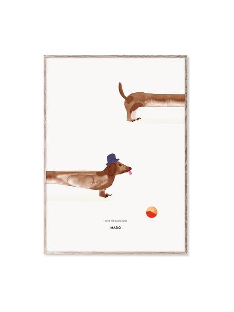 Poster Doug the Dachshund, 230 g mat geraffineerd papier, digitale print met 12 kleuren.

Dit product is gemaakt van duurzaam geproduceerd, FSC®-gecertificeerd hout, Gebroken wit, bruin, B 50 x H 70 cm