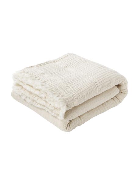 Copriletto in cotone con frange Kailani, 100% cotone organico certificato BCI
Densità dei fili 225 TC, qualità comfort

La biancheria da letto in cotone è piacevolmente morbida sulla pelle, assorbe bene l'umidità ed è adatta per chi soffre di allergie

Il materiale utilizzato in questo prodotto è testato per le sostanze nocive e certificato secondo lo STANDARD 100 by OEKO-TEX®, 6457CIT, CITEVE., Beige, Larg. 180 x Lung. 250 cm