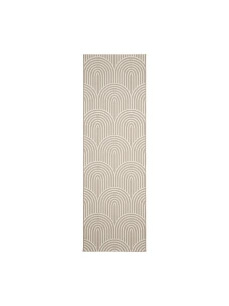 Passatoia da interno-esterno Arches, 86% polipropilene, 14% poliestere, Beige, bianco crema, Larg. 80 x Lung. 250 cm