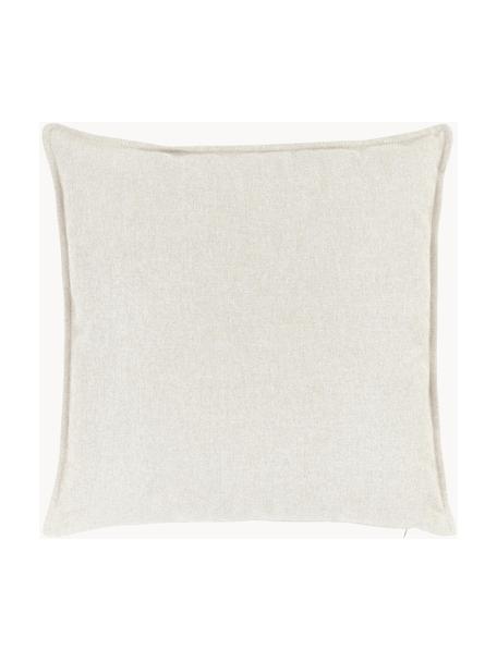 Cuscino arredo Lennon, Rivestimento: 100% poliestere, Tessuto bianco latte, Larg. 60 x Lung. 60 cm