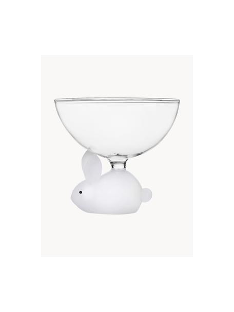 Ručně vyrobená koktejlová sklenice Animal Farm, Borosilikátové sklo, Transparentní, bílá, Ø 11 cm, V 10 cm, 300 ml