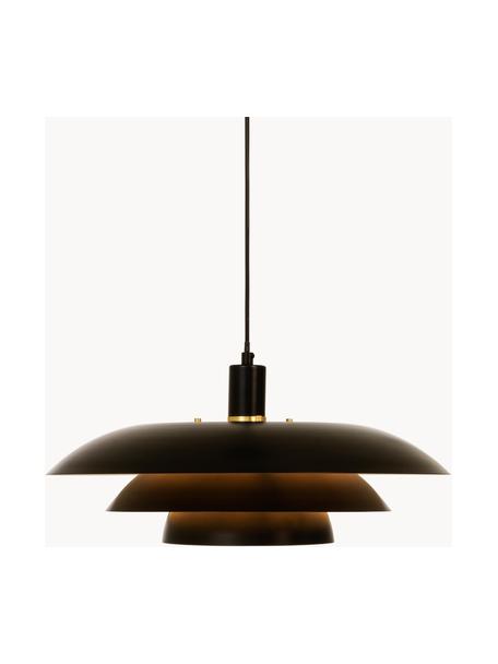 Lámpara de techo Epsilion, Pantalla: metal recubierto, Negro, Ø 45 x Al 21 cm