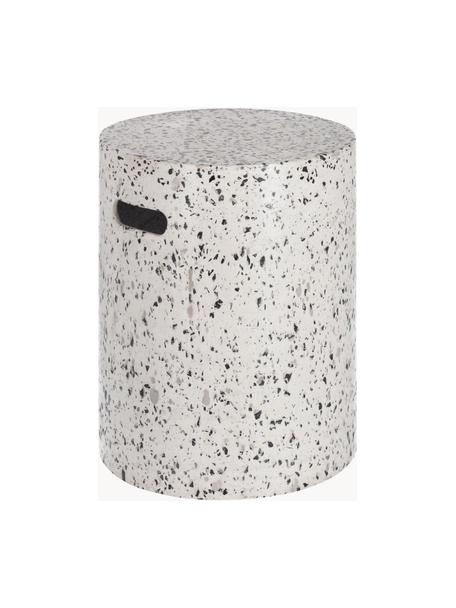 Tavolino da giardino in terrazzo Janell, Cemento, Grigio chiaro maculato, Ø 35 x Alt. 46 cm